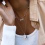 Zodiac Necklaces for Women Old English Necklace Horoscope Constellation Necklace Astrology Jewelry Stainless Steel Zodiac Jewelry 14.2''+2.75''