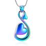 mingkejw Cremation Jewelry for Ashes Infinity Heart Urn Necklaces Keepsake Memorial Lockets Pendants for Human Ashes Holder for Women Men