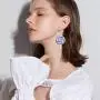 DAMLENG 2 Pairs Creative Unique Simulation Food Colorful Rainbow Lollipop Dangle Earrings Handmade Kawaii Candy Ice Cream Earrings Set for Women Girls Jewelry