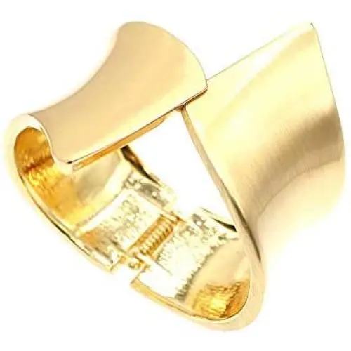 Wide Grooved Crystal Cuff Hinge Bangle Metal Shiny Punk Bracelet Great Polished Fashion Statement Bangles Gold Smooth Bangle Bracelet for Women Girls Fashion Jewelry Wide Grooved Crystal Cuff Hinge Bangle Metal Shiny Punk Bracelet Great Polished Fashion Statement Bangles Gold Smooth Bangle Bracelet for Women Girls Fashion Jewelry