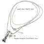 Pairs Eiffel Tower Necklace for Women Men Heart Key Pendant Silver Black/Platinum Plated Jewelry Long Chain