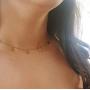 Frodete Gold Star Choker Necklace for Women Cute Necklace for Teen Girls Trendy Star Necklace Choker Adjustable