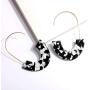 GIMEFIVE Leopard Print Acrylic Earrings Statement Hoop Earrings Resin Wire Drop Dangle Earrings Fashion Jewelry for Women