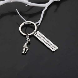 Gzrlyf Giraffe Keychain Inspirational Quotes Giraffe Gifts for Giraffe Lovers Be a Giraffe Stand Tall Grow Elegantly and See Your Goals Clearly