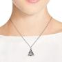 AeraVida Interwoven Snakes Triquetra or Trinity Knot .925 Sterling Silver Pendant Necklace