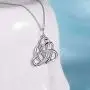 925 Sterling Silver Good Luck Vintage Irish Celtic Triquetra Knot Heart Pendant Necklace and Earrings Jewelry Set… 925 Sterling Silver Good Luck Vintage Irish Celtic Triquetra Knot Heart Pendant Necklace and Earrings Jewelry Set…