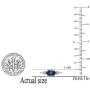 Dazzlingrock Collection 7X5 mm Oval Lab Created Blue Sapphire Ladies Tennis Bracelet with Diamond Accents, Sterling Silver