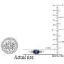 Dazzlingrock Collection 7X5 mm Oval Lab Created Blue Sapphire Ladies Tennis Bracelet with Diamond Accents, Sterling Silver Dazzlingrock Collection 7X5 mm Oval Lab Created Blue Sapphire Ladies Tennis Bracelet with Diamond Accents, Sterling Silver