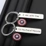 ENSIANTH Avengers Inspire Gift I Am With You Till The End of The Line Keychain Set Best Friends Gift Avengers Fans Gift