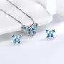 Aurora Tears Butterfly Jewelry Women 925 Sterling Silver Butterflies Necklace/Earrings/Rings Wedding Gift