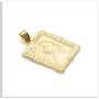 Xusamss Punk Jewelry Plated 18K Gold Tiger Dog Tag Pendant Necklace,22inches Box Chain