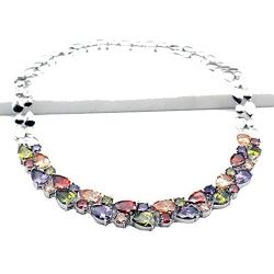 Classic Multi Gemstones Silver Sets, Amethyst Garnet Morganite Peridot