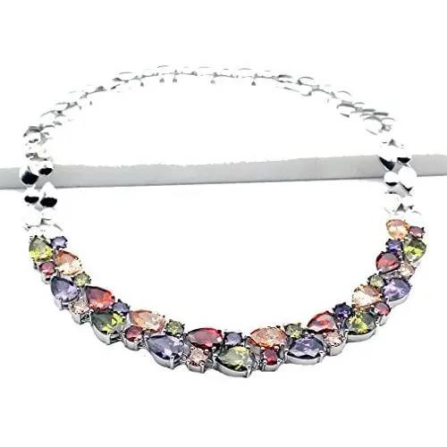 Classic Multi Gemstones Silver Sets, Amethyst Garnet Morganite Peridot Classic Multi Gemstones Silver Sets, Amethyst Garnet Morganite Peridot