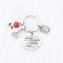 AKTAP Beauty and The Beast Inspired Keychain Princess Jewelry Motivational Gift Always Remember You’re Braver Than You Believed