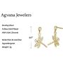 Agvana Sterling Silver Gold Cubic Zirconia Dragonfly Dangle Earrings Bracelet Pendant Necklace Anniversary Birthday Gifts Jewelry for Women Girls Mom Grandma Wife Girlfriend Daughter Her