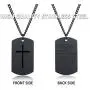 JAYUMO Mens Fashion Stainless Steel Military Cross Dog Tag Pendant Necklace Curb Chain 22-24 Inch,Black, Silver JAYUMO Mens Fashion Stainless Steel Military Cross Dog Tag Pendant Necklace Curb Chain 22-24 Inch,Black, Silver