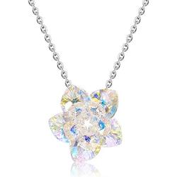 COLE.LOVE Lotus Flower Heart Pendant Necklace with Healing Stone Crystal Jewelry Handmade Jewelry for Women,Girls, Wife