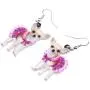 NEWEI Acrylic Sweet Chihuahua Dog Earrings Drop Dangle Animal Jewelry For Gift Girl Women NEWEI Acrylic Sweet Chihuahua Dog Earrings Drop Dangle Animal Jewelry For Gift Girl Women