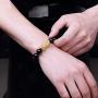 CARSHIER 8PCS Feng Shui Good Luck Bracelets for Men Women Obsidian Bead Chinese Dragon Lucky Charm Bracelet Pixiu Pi Yao Attract Wealth Money Feng Shui Jewelry Adjustable Elastic