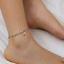 HaHaGirl 12 Pieces Anklets for Women Cute Charms Butterfly Acrylic Ankle Bracelets Colorful Rhinestone Anklets Set Boho Beach Layered Chain Anklets for Girls Foot Jewelry