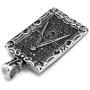 GUNGNEER Masonic Necklace Stainless Steel Keel Chain Dog Tag Mason Pendant Biker Freemason Jewelry for Men Women