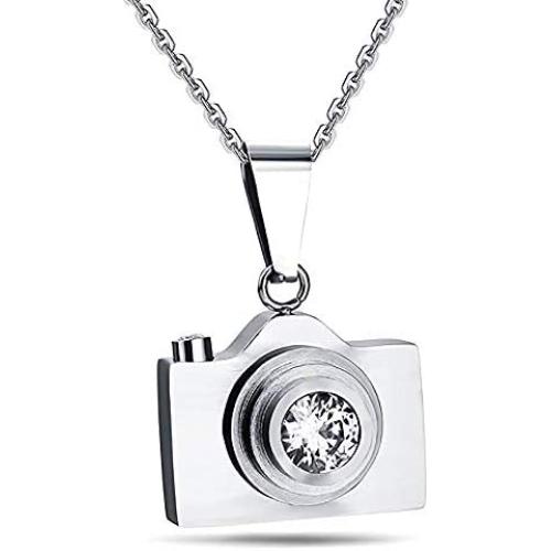 AKTAP Photographer Gift Camera Necklace Photography Lover Gift Videographer Gift 3D Camera Charm Pendant for Photography and Selfie Lovers