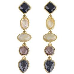 YL Long Acrylic Drop Dangle Earrings for Women Bohemian Mottled Resin Statement Earrings