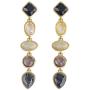YL Long Acrylic Drop Dangle Earrings for Women Bohemian Mottled Resin Statement Earrings