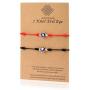 JOJOPANDA 2Pcs Promise Bracelet Friendship Couple Distance Matching Adjustable Bracelet with Gift Card Bracelet for Her