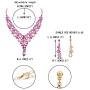EVER FAITH Womens Rhinestone Crystal Elegant Bridal Wedding Floral Vine Teardrop Necklace Earrings Set