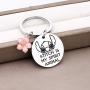 FAADBUK Funny Stitch Keychain Stitch Inspired Gifts Stitch is My Spirit Animal Jewelry Ohana Keychain Hibiscus Flower Charm Jewelry