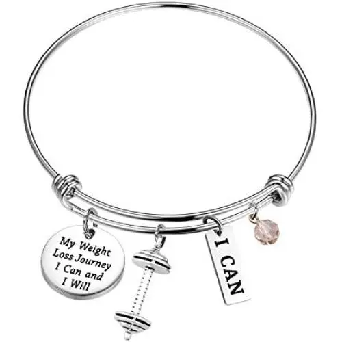 Fitness Gift Bodybuilding Gifts Weight Loss Gifts for Women Fitness Trainer Jewelry Dumbbell Gym Workout Jewelry My Weight Loss Journey I Can and I Will Motivational Bracelet Fitness Gift Bodybuilding Gifts Weight Loss Gifts for Women Fitness Trainer Jewelry Dumbbell Gym Workout Jewelry My Weight Loss Journey I Can and I Will Motivational Bracelet