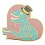 SEIRAA Tea Rex Enamel Pin T-Rex Gifts Animals Jewelry Gift T-rex Tyrannosaurus Cup Enamel Lapel Pin