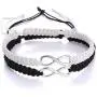 2Pcs Infinity Distance Couple Braided Handcrafted Luck Bracelet Bangle Adjustable Rope His and Hers Wristband Wrist Jewelry 2Pcs Infinity Distance Couple Braided Handcrafted Luck Bracelet Bangle Adjustable Rope His and Hers Wristband Wrist Jewelry