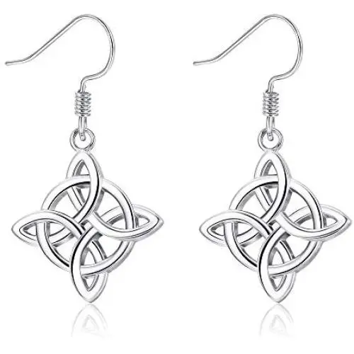 Sllaiss Celtic Eternity Knot Earrings 925 Sterling Silver Earrings for Women Good Luck Irish Celtics Jewelry Vintage Dangle Earrings Lightweight Sllaiss Celtic Eternity Knot Earrings 925 Sterling Silver Earrings for Women Good Luck Irish Celtics Jewelry Vintage Dangle Earrings Lightweight