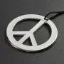 Skeleteen Silver Peace Sign Pendant - 1960s 1970s Hippie Party Accessories Necklace - 1 Piece Skeleteen Silver Peace Sign Pendant - 1960s 1970s Hippie Party Accessories Necklace - 1 Piece