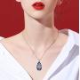 POPLYKE Tree of Life Crystal Pendant Necklace Family Tree Teardrop Crystal Jewelry for Women Mother for Her