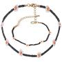 N/Q Bohemian Adjustable Flower Seed Beads Chain Choker Necklace for Women Girls Boho Colorful Tiny Beaded Bracelet Fashion Jewelry Set