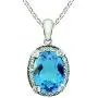 RB Gems Sterling Silver 925 PENDANT NECKLACE GENUINE GEMS Oval 16x12 mm, Baroque Style, 18“ Long RB Gems Sterling Silver 925 PENDANT NECKLACE GENUINE GEMS Oval 16x12 mm, Baroque Style, 18“ Long
