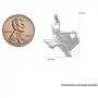 Raposa Elegance Sterling Silver State Map Cut Out with Heart Charms Raposa Elegance Sterling Silver State Map Cut Out with Heart Charms