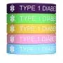 JF.JEWELRY Type 1 Diabetes Medical Alert ID Silicone Bangle Bracelet for Kids 7.5 inches Pack of 5 JF.JEWELRY Type 1 Diabetes Medical Alert ID Silicone Bangle Bracelet for Kids 7.5 inches Pack of 5