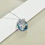 POPLYKE Lotus Flower Necklace for Women Sterling Silver Lotus with Blue/Purple/Volcano Crystal Jewelry for Girls Mom Birthday POPLYKE Lotus Flower Necklace for Women Sterling Silver Lotus with Blue/Purple/Volcano Crystal Jewelry for Girls Mom Birthday
