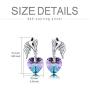 TOUPOP S925 Sterling Silver Horse Earrings Dangle Drop Earrings with Purple Crystal Good Luck Horse Jewelry Gifts For Girls Women Horse Lovers Birthday Mother’s day Gifts