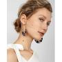 D.Rosse Acrylic Earrings Statement Tortoise Hoop Earrings Resin Wire Drop Dangle Earrings Bohemian Fashion Jewelry for Women Girls