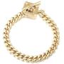 CIUNOFOR Square Toggle Clasp Chain Bracelet Chunky Miami Cuban Link for Women Girls 14K Gold Plated Stainless Steel Vintage Curb Chain