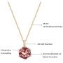 Agvana 14K Solid Rose Gold 0.6 Carat Genuine Natural Pink Tourmaline Solitaire Dainty Pendant Necklace October Birthstone Fine Jewelry Birthday Gifts for Women Girls Wife Mom Grandma Her, 16+2 Inch