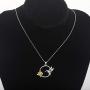 AKTAP Hummingbird Necklace with Flowers Hummingbird Gift Animal Gift for Women Girls