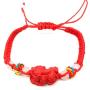 MANRUO The Best Feng Shui Red String Bracelet with Cinnabar Pi Xiu/Pi Yao Lucky Wealthy Amulet Brecelet Jewelry