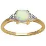 10k Yellow Gold, Created Opal, and Diamond Ring 10k Yellow Gold, Created Opal, and Diamond Ring
