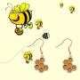 MAOFAED Bee Gift Honeycomb Jewelry Beehive Jewelry Bee Hive Jewelry Honeycomb Hive Hoop Earring